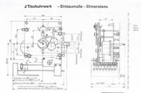 Movement dimensions JER: JR rear winding